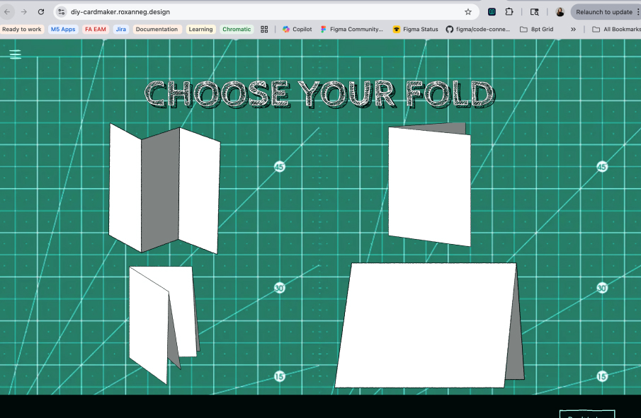Modern tactile DIY Cardmaker interface