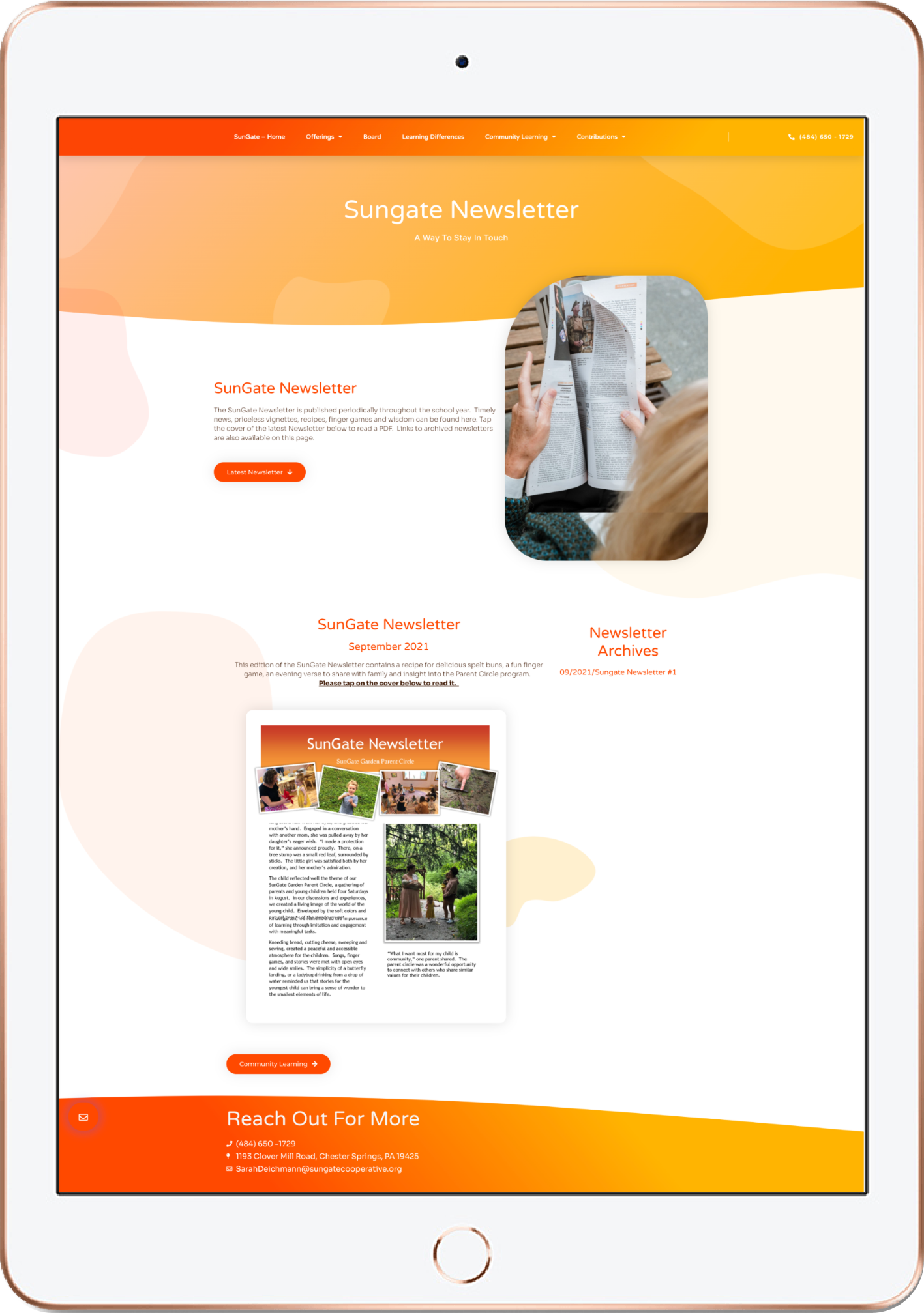 SunGate iPad News Interface