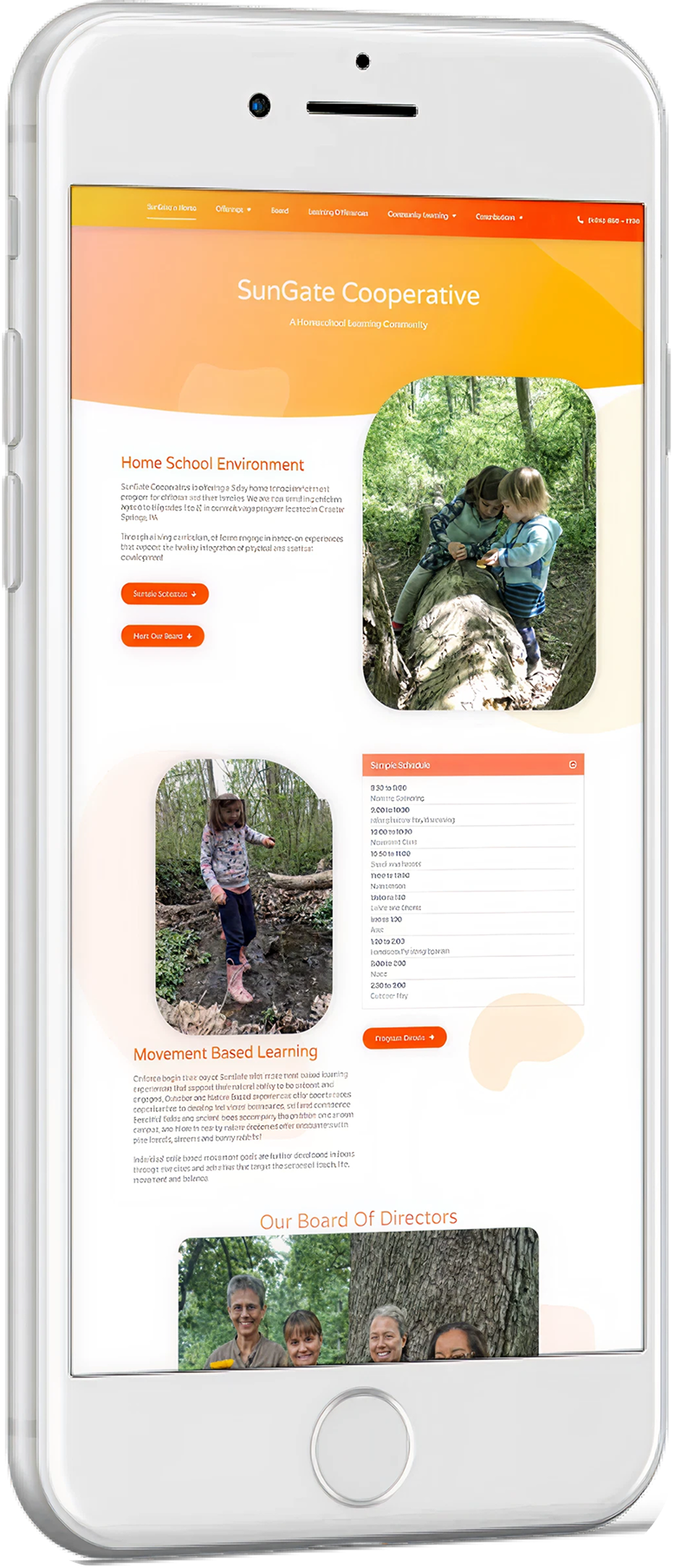 SunGate Phone Schedule Interface